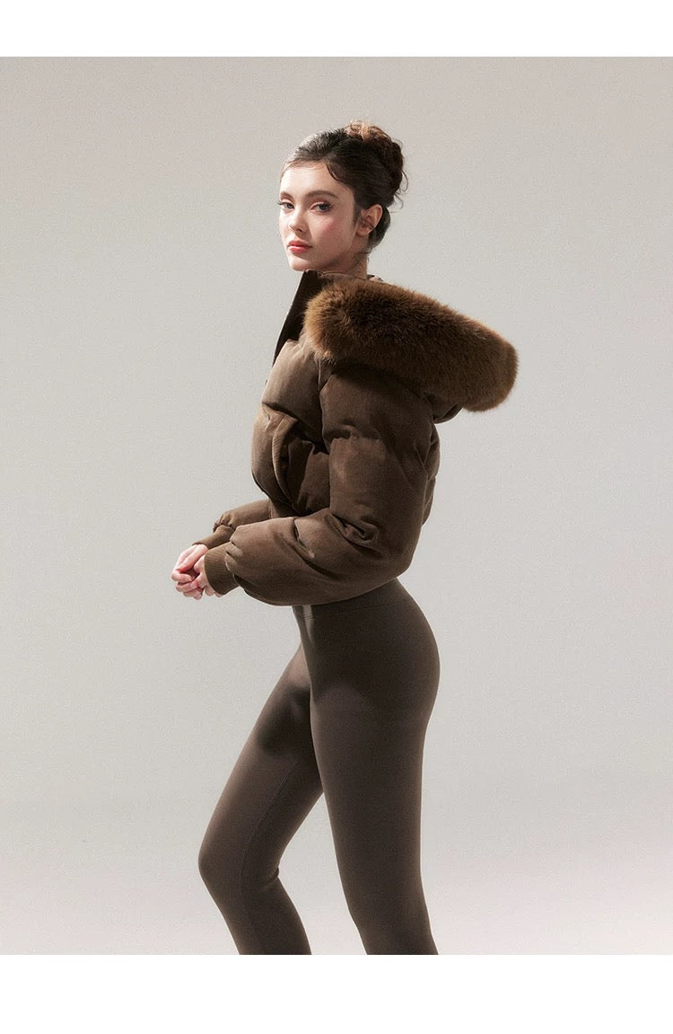 YZZI HE American-style retro waist-cinching cotton coat