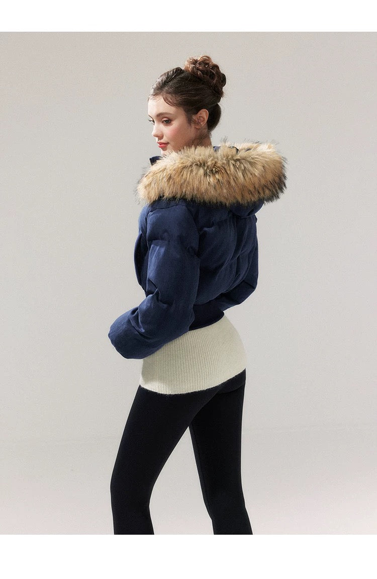 YZZI HE American-style retro waist-cinching cotton coat