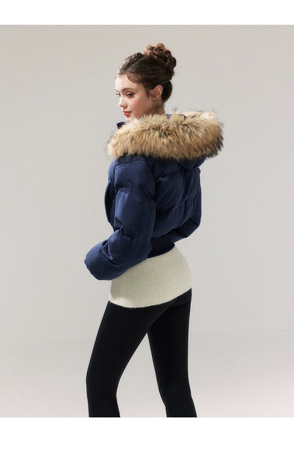 YZZI HE American-style retro waist-cinching cotton coat