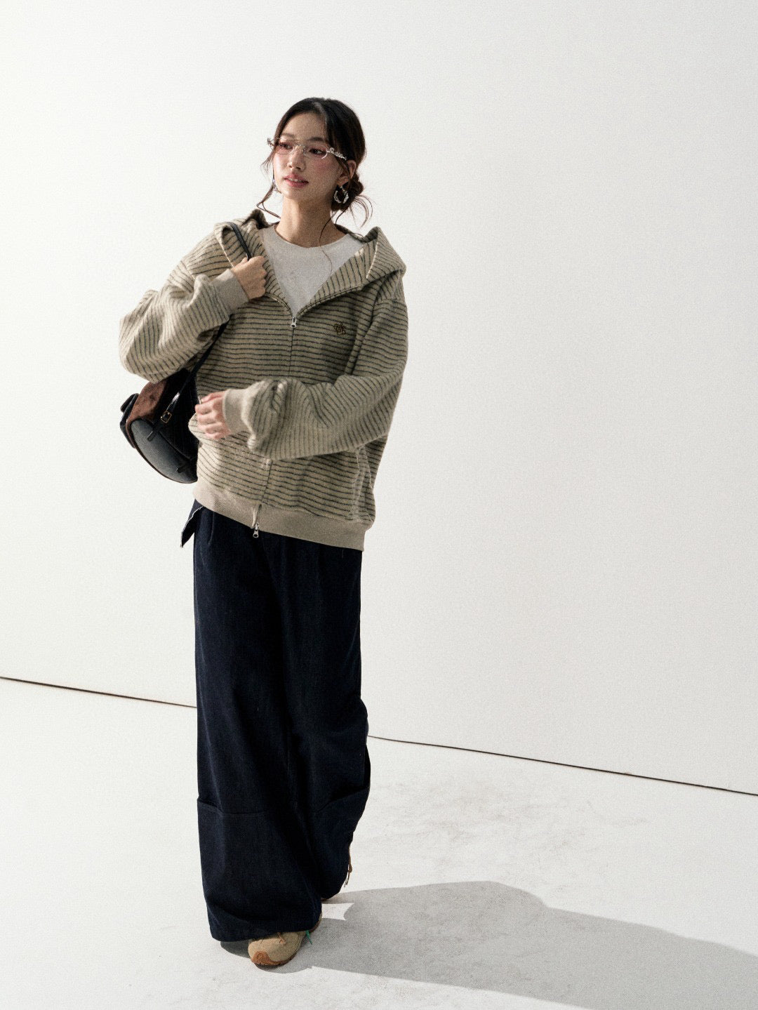 Lafreedom LAF350918 Retro striped hooded jacket