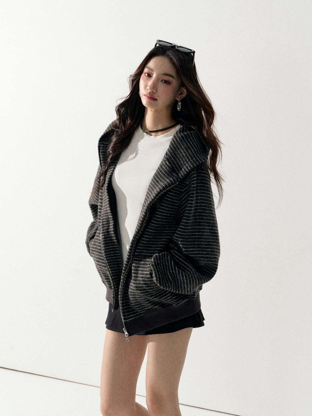 Lafreedom LAF350918 Retro striped hooded jacket