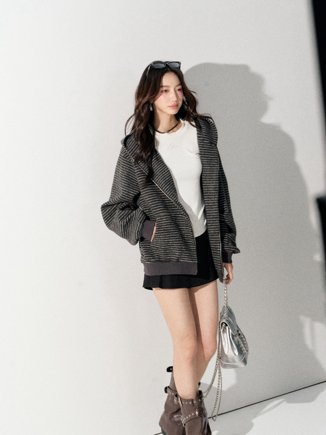 Lafreedom LAF350918 Retro striped hooded jacket