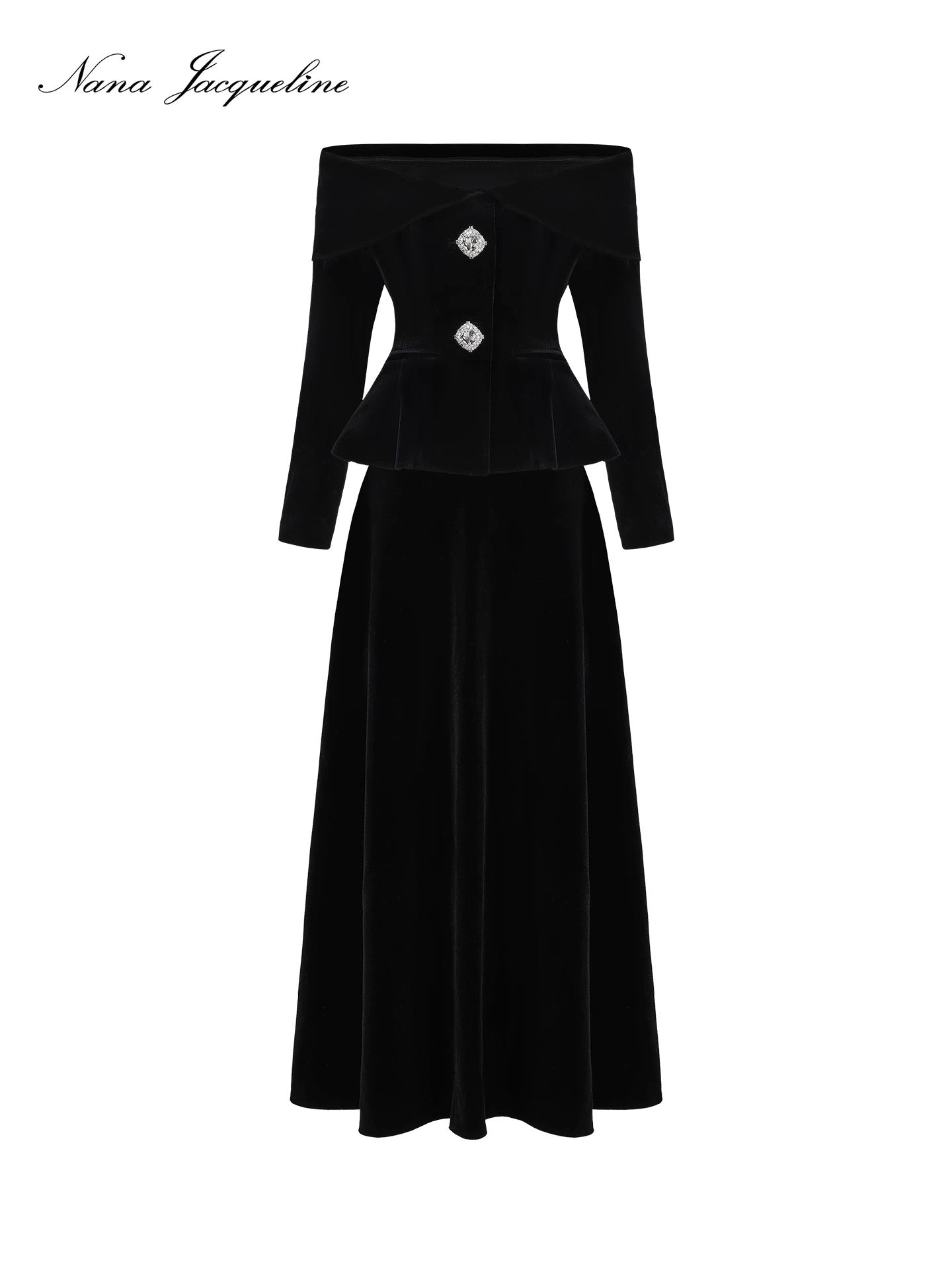 Nana Jacqueline Blaire Velvet Top + Blaire Velvet Maxi Skirt