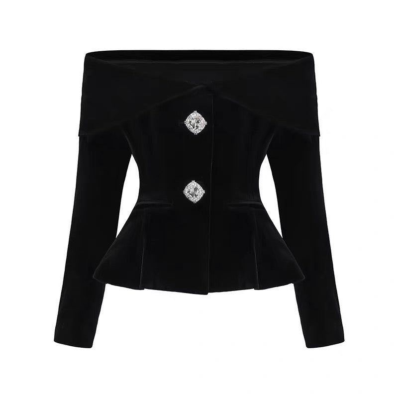 Nana Jacqueline Blaire Velvet Top + Blaire Velvet Maxi Skirt