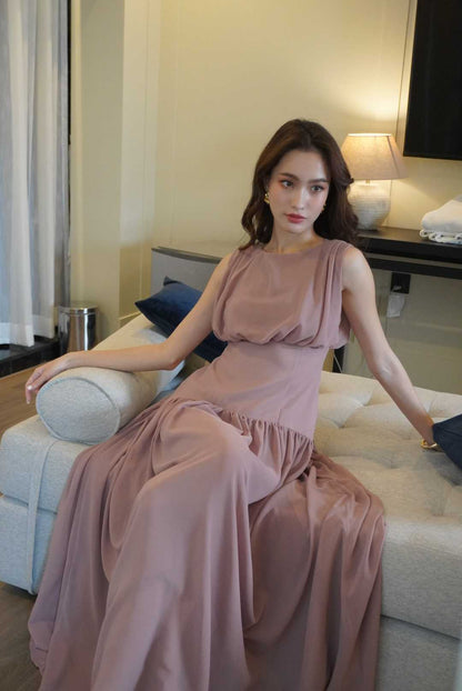 TC.store Long chiffon dress (2color)
