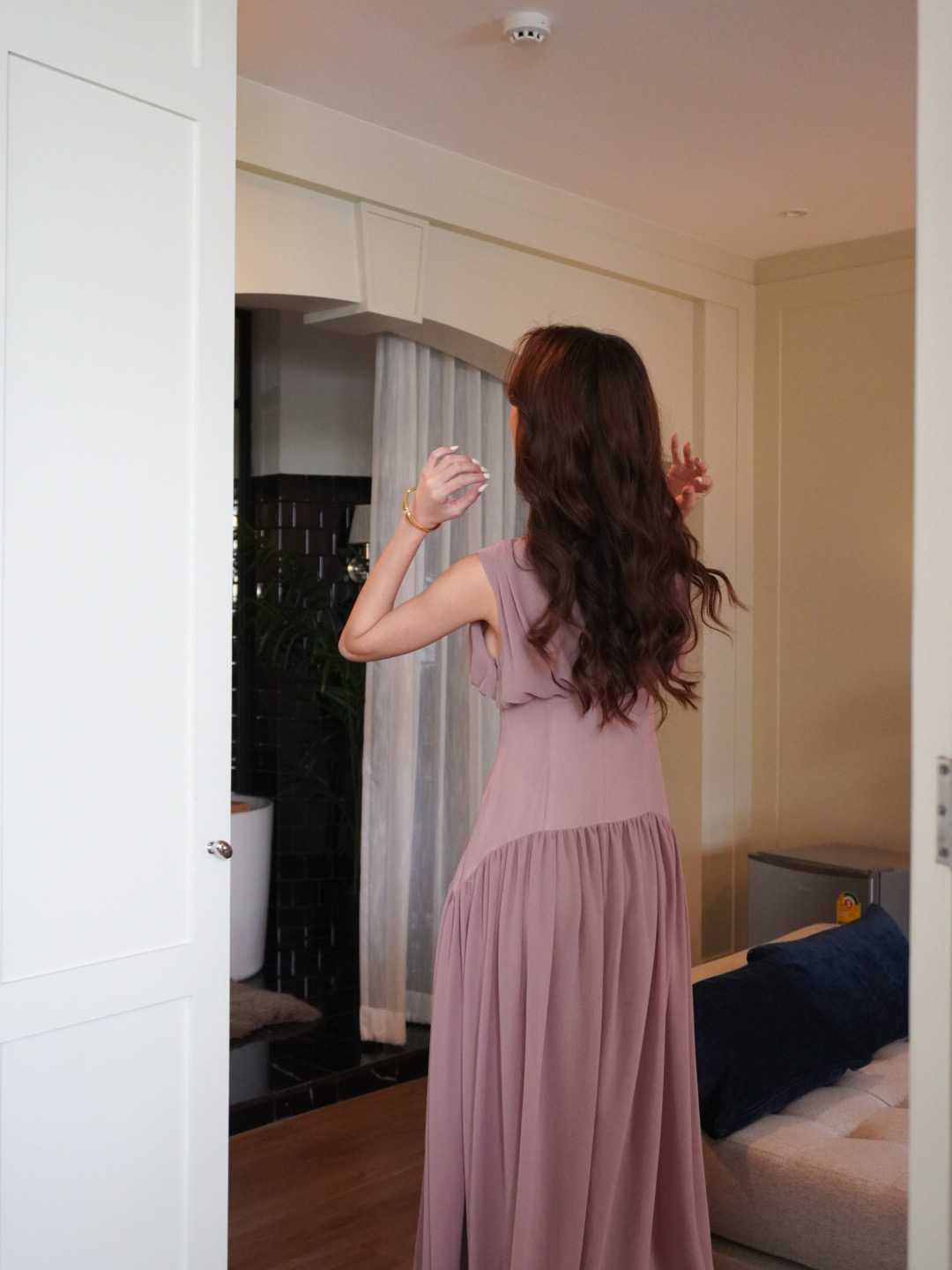 TC.store Long chiffon dress (2color)