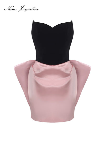 Nana Jacqueline Amelia Bow Mini Dress