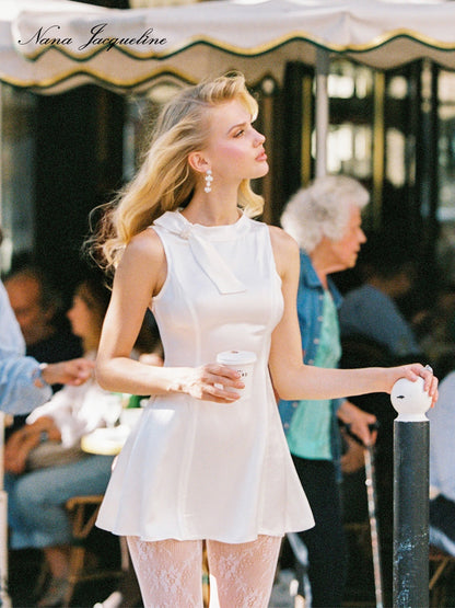 Nana Jacqueline Lila Satin Mini Dress