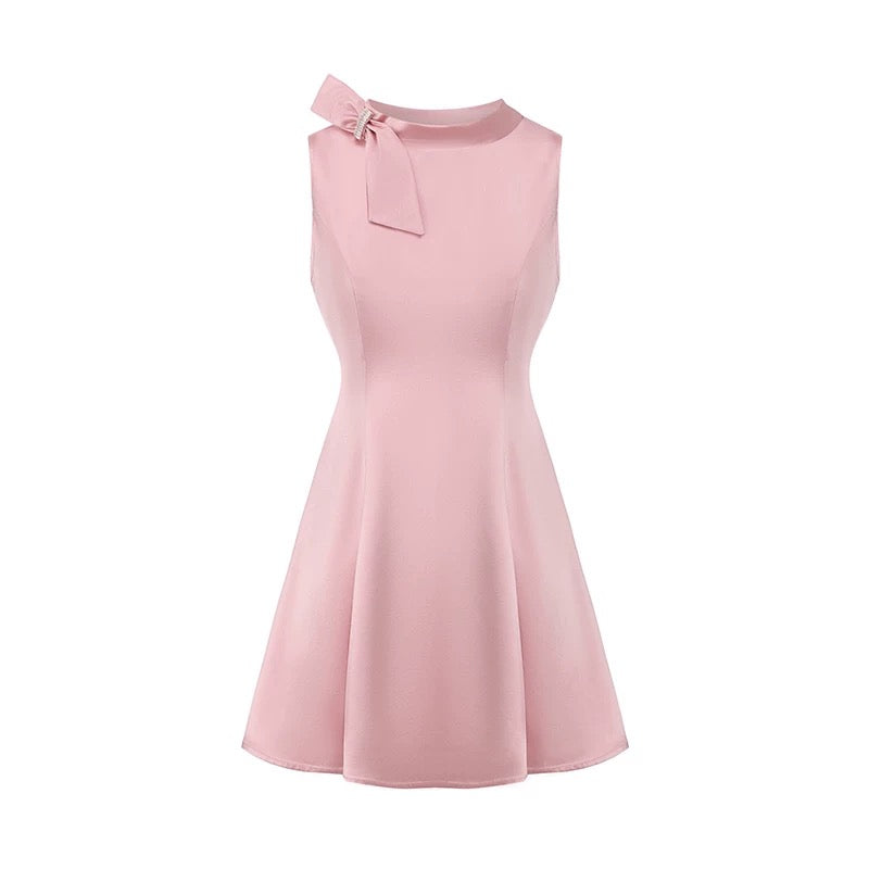 Nana Jacqueline Lila Satin Mini Dress