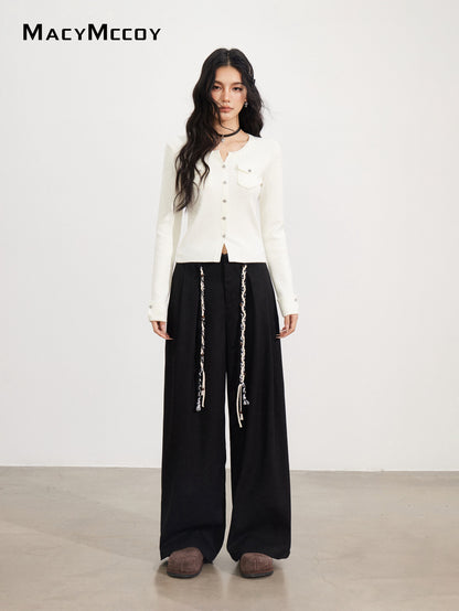 MacyMccoy MMC2025170 Knitted bottom shirt with patch pocket
