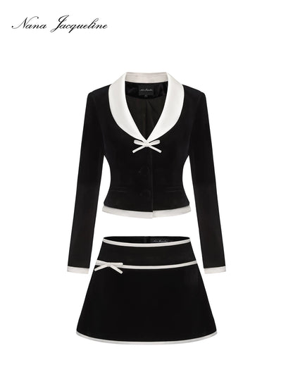 Nana Jacqueline 13 Victoria Velvet Blazer + Victoria Velvet Mini Skirt