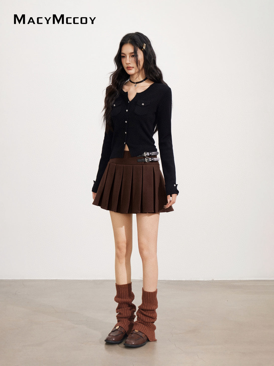 MacyMccoy MMC2025170 Knitted bottom shirt with patch pocket