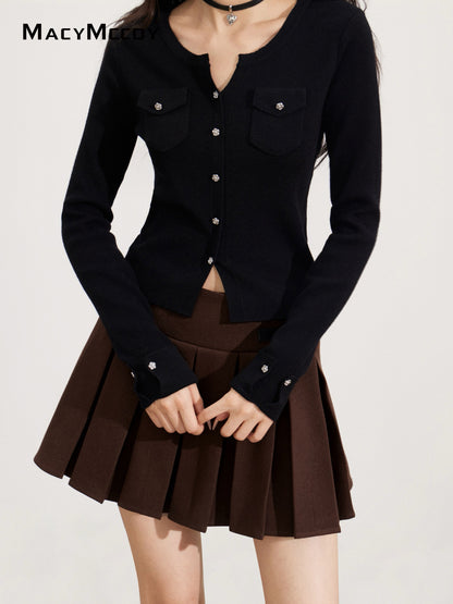 MacyMccoy MMC2025170 Knitted bottom shirt with patch pocket
