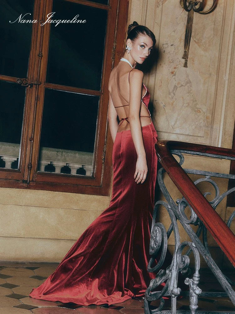 Nana Jacqueline Pauline Velvet Dress