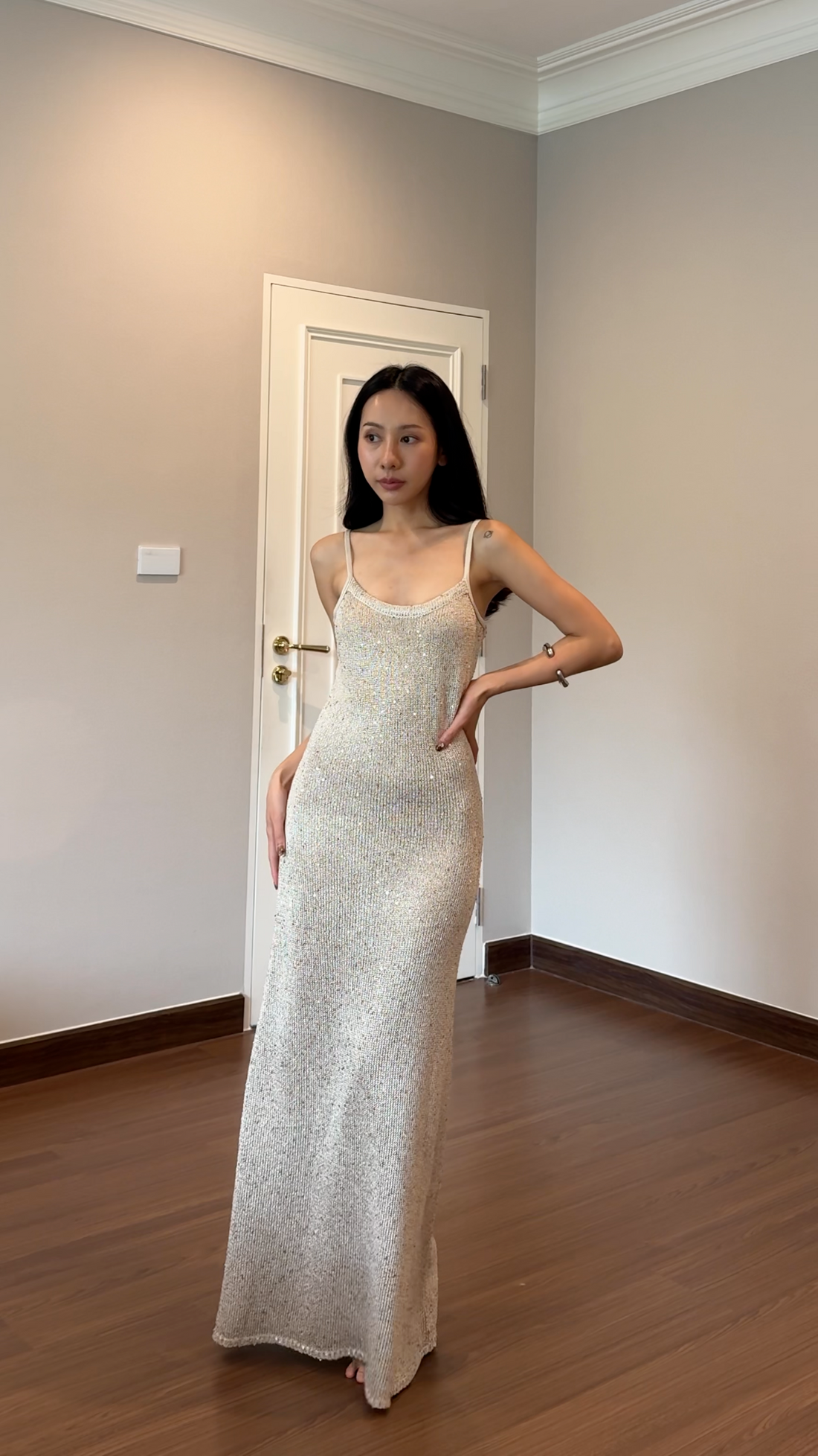 TC.store Woven Sequin Dress (2color)