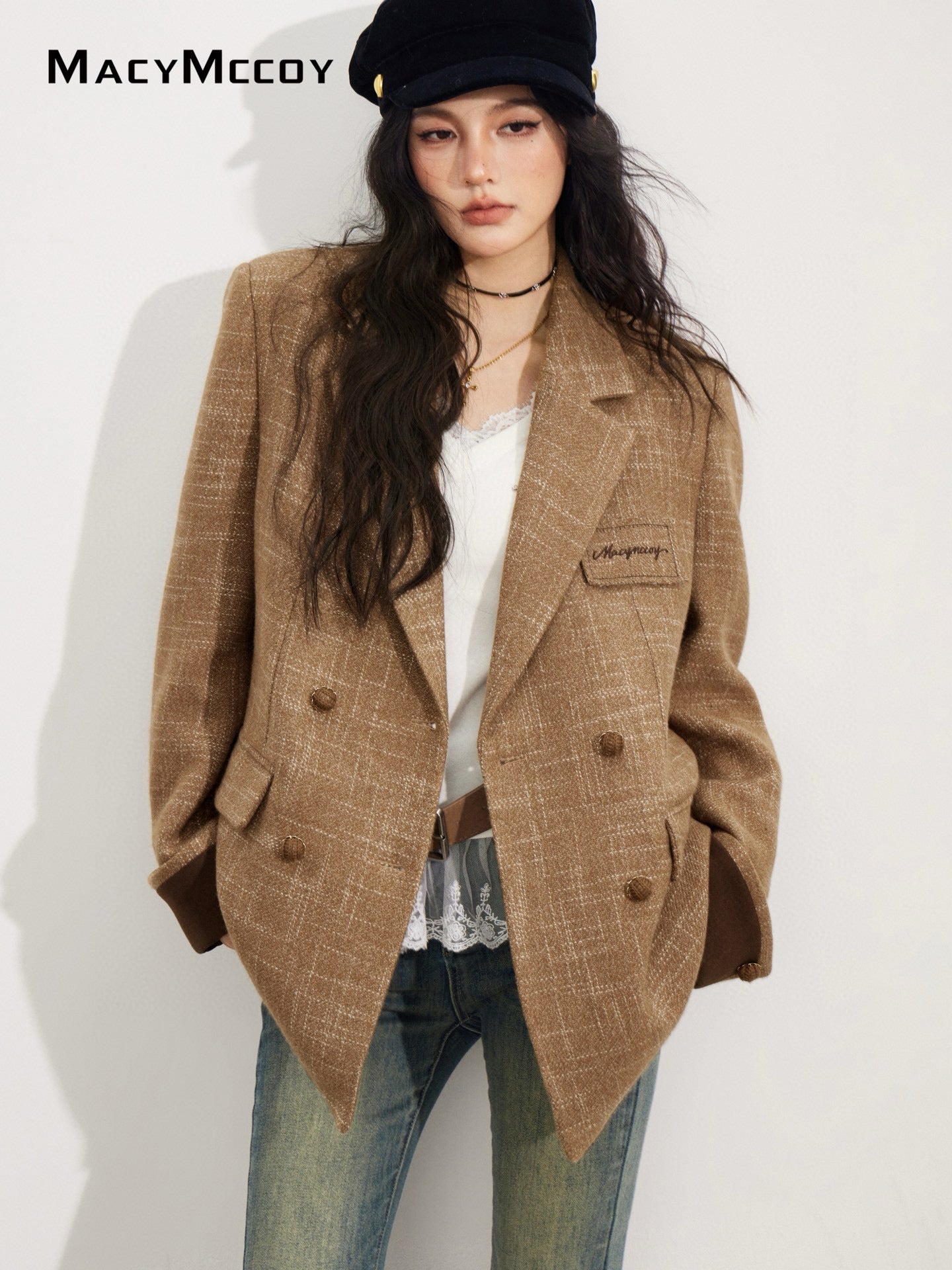 MacyMccoy MMC2025166 Vintage woolen suit jacket