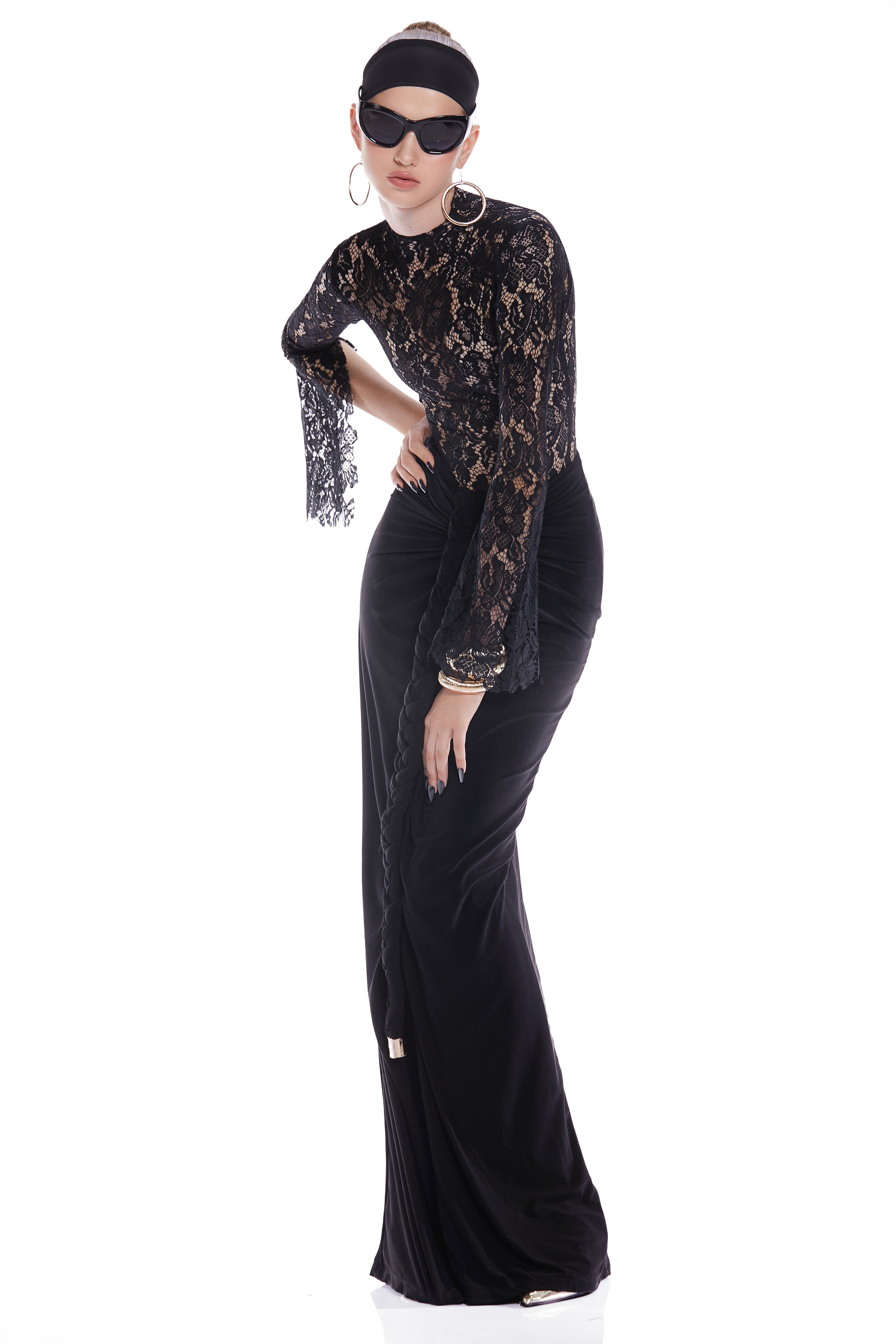 MAEL FEMME GWEN LACE BODYSUIT &amp; SADIE SKIRT(2 colors)