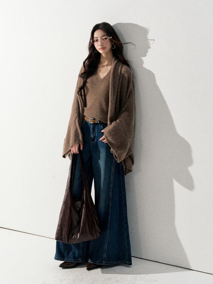 Lafreedom LAF350928 Lazy style loose wool cardigan