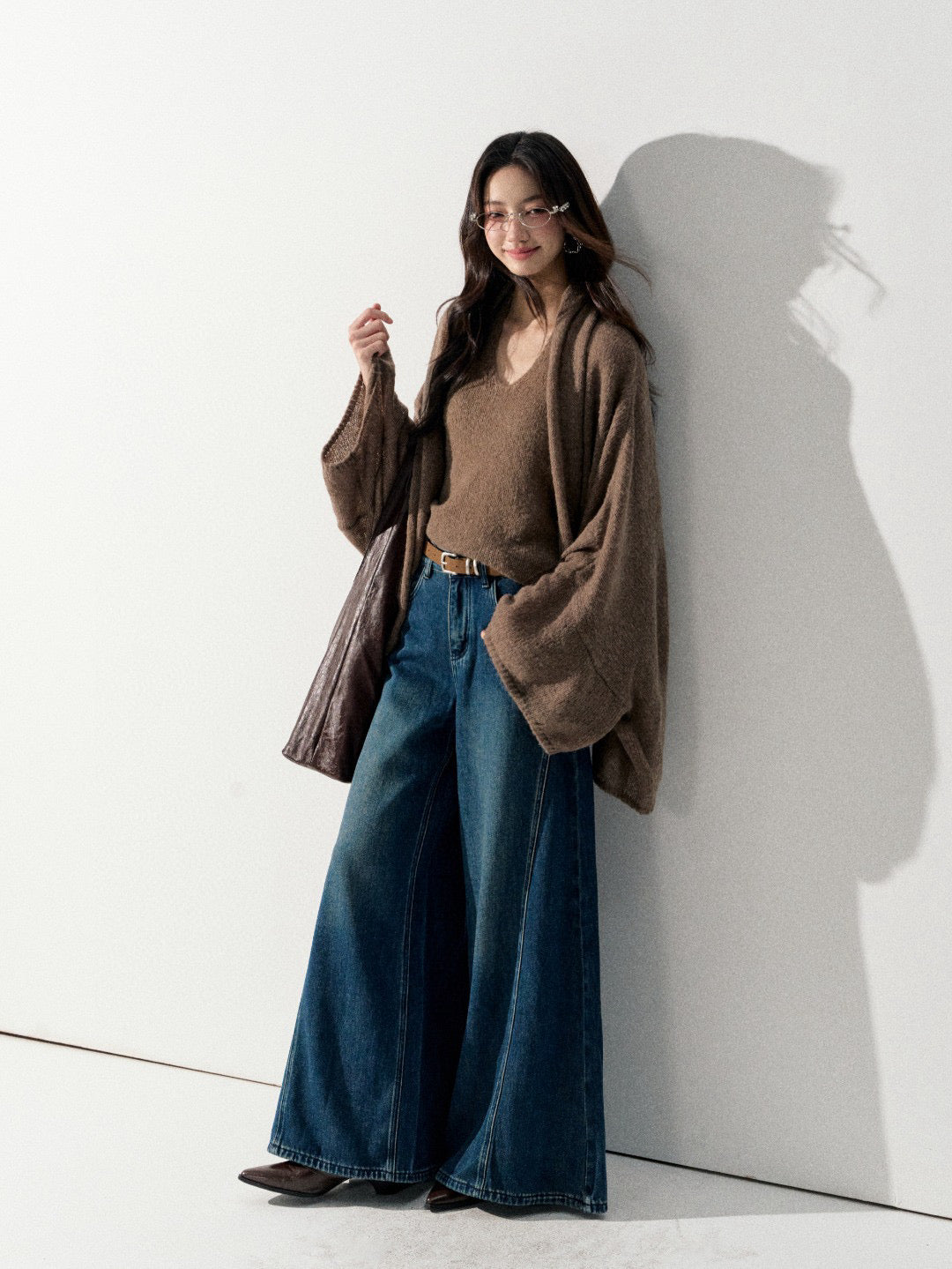 Lafreedom LAF350928 Lazy style loose wool cardigan
