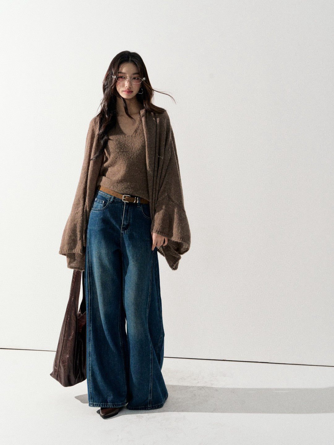 Lafreedom LAF350928 Lazy style loose wool cardigan