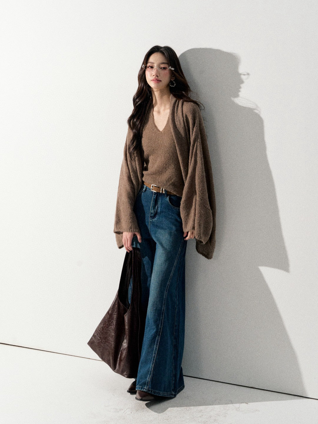 Lafreedom LAF350928 Lazy style loose wool cardigan