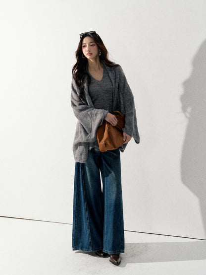 Lafreedom LAF350928 Lazy style loose wool cardigan
