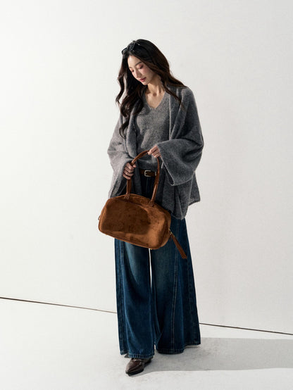 Lafreedom LAF350928 Lazy style loose wool cardigan