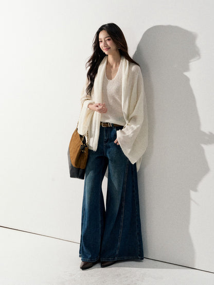 Lafreedom LAF350928 Lazy style loose wool cardigan