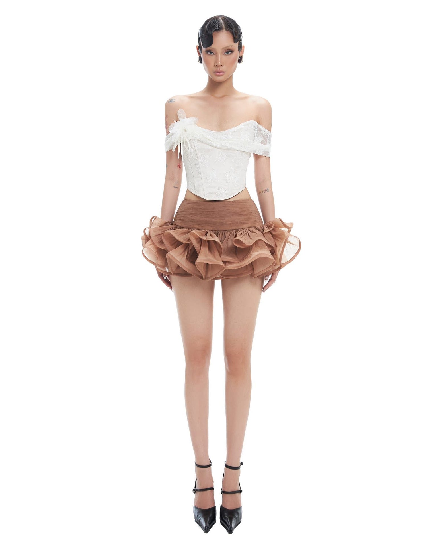 FFSD Bustier Top &amp; Ruffle Skirt