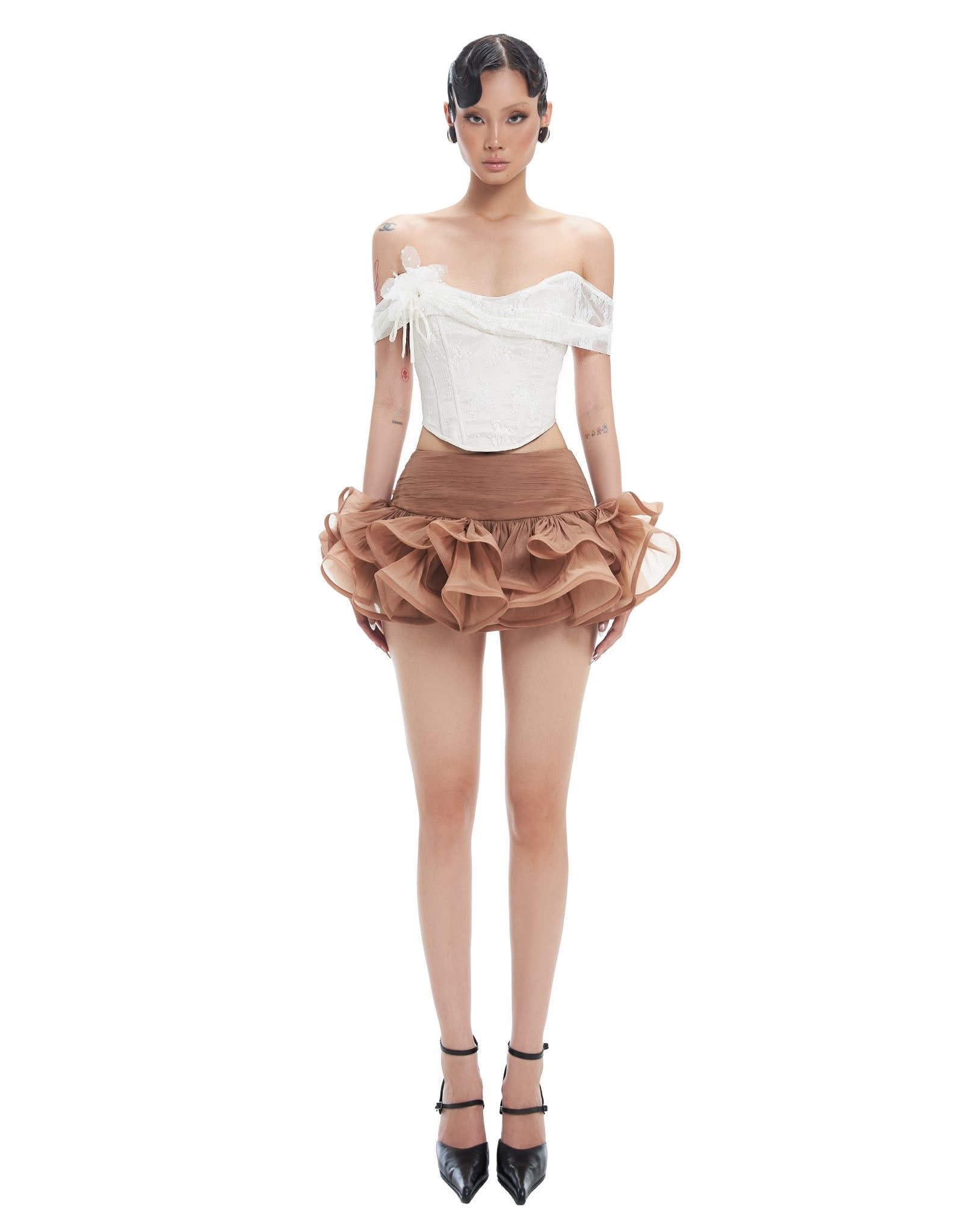 FFSD Bustier Top &amp; Ruffle Skirt