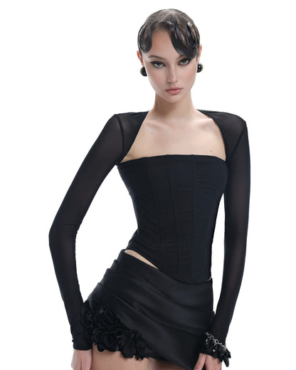 FFSD Syna Corset &amp; Noir Top &amp; Rose Skirt