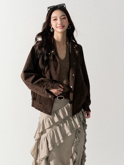 Lafreedom LAF350930&amp;LAF350931 Urban nomadic style loose jacket + skirt set