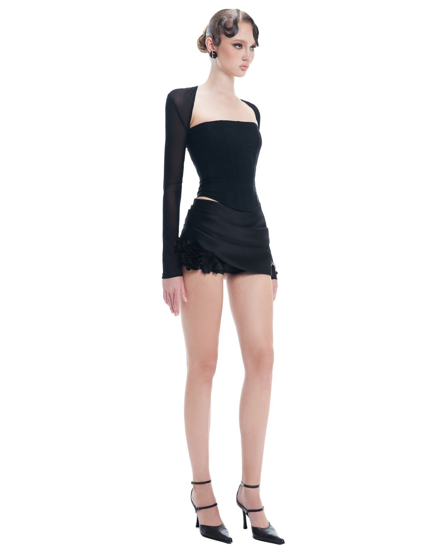 FFSD Syna Corset &amp; Noir Top &amp; Rose Skirt