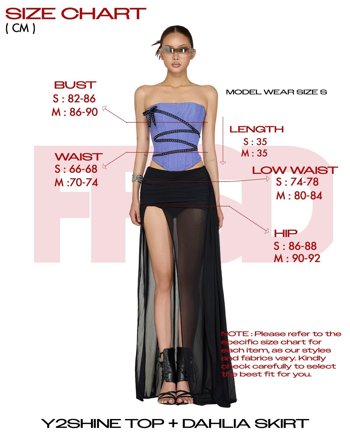 FFSD Y2shine Top &amp; Dahlia Skirt Set