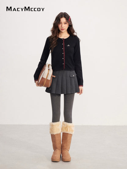 MacyMccoy MMC2025231 Lace patchwork knitted top