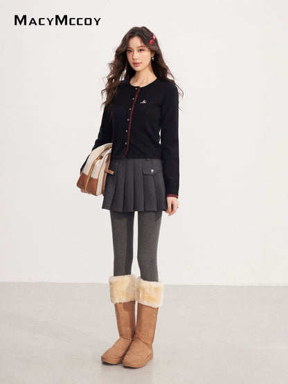 MacyMccoy MMC2025231 Lace patchwork knitted top