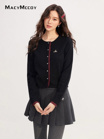 MacyMccoy MMC2025231 Lace patchwork knitted top