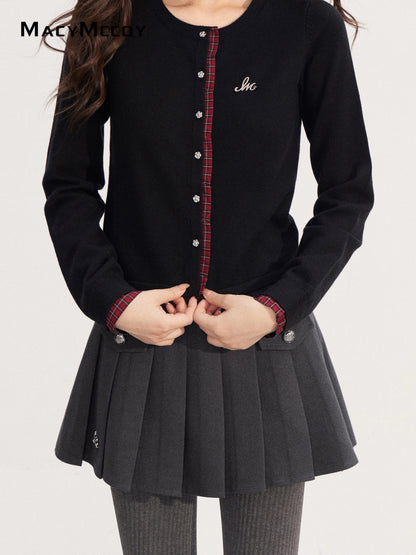 MacyMccoy MMC2025231 Lace patchwork knitted top