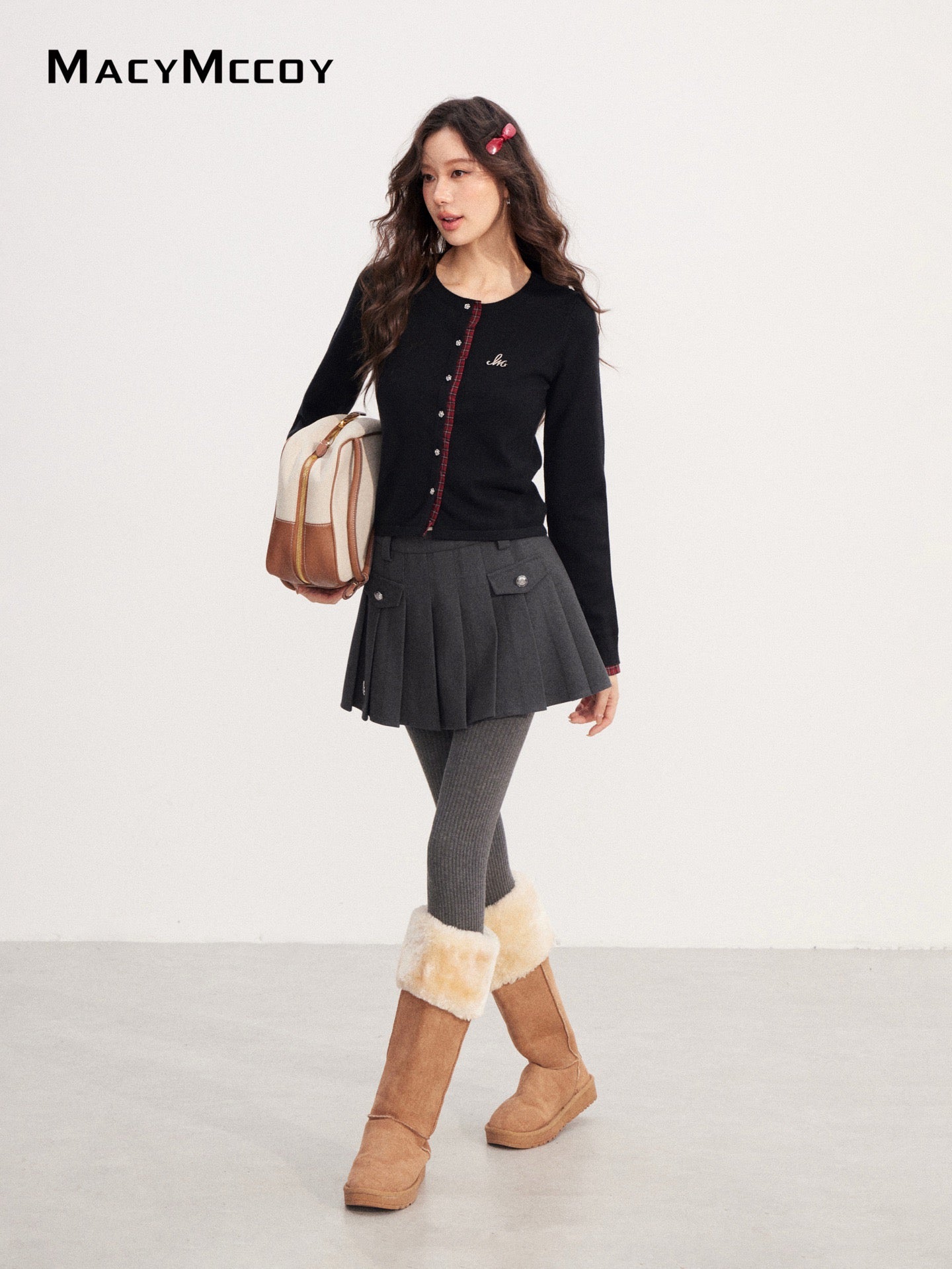 MacyMccoy MMC2025231 Lace patchwork knitted top