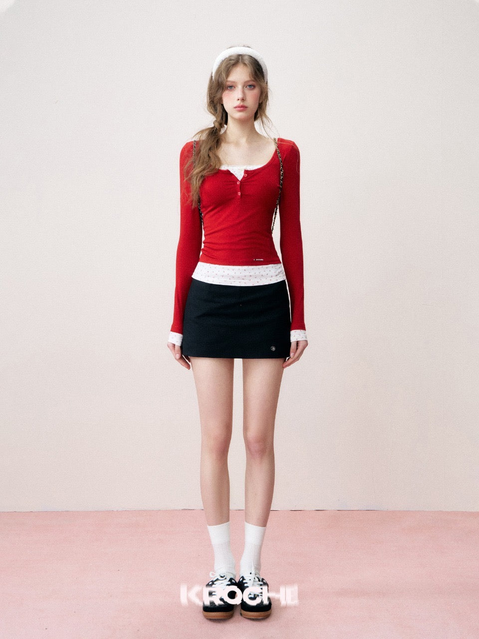 K Roche Kroche Mock Two-pieces Top(3color) – CHUUI_Collection