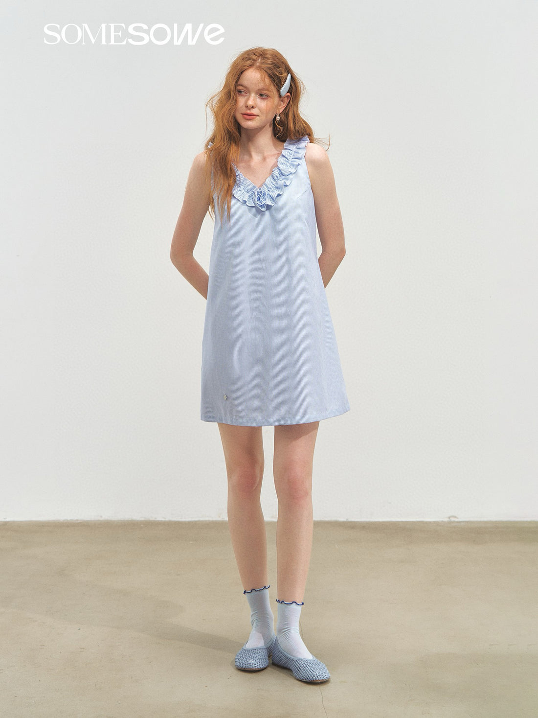 SOMESOWE S2508173 Twisted flower dress