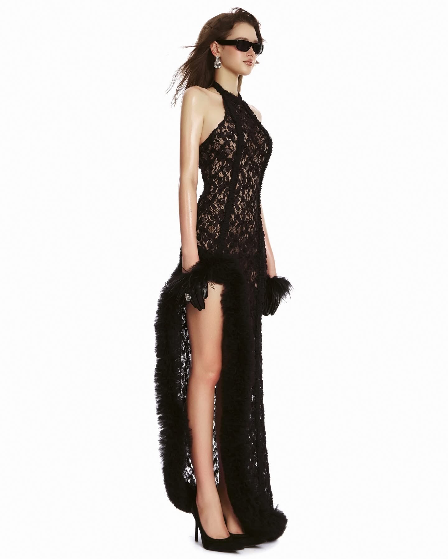 Moulinrose Raven Lace Dress