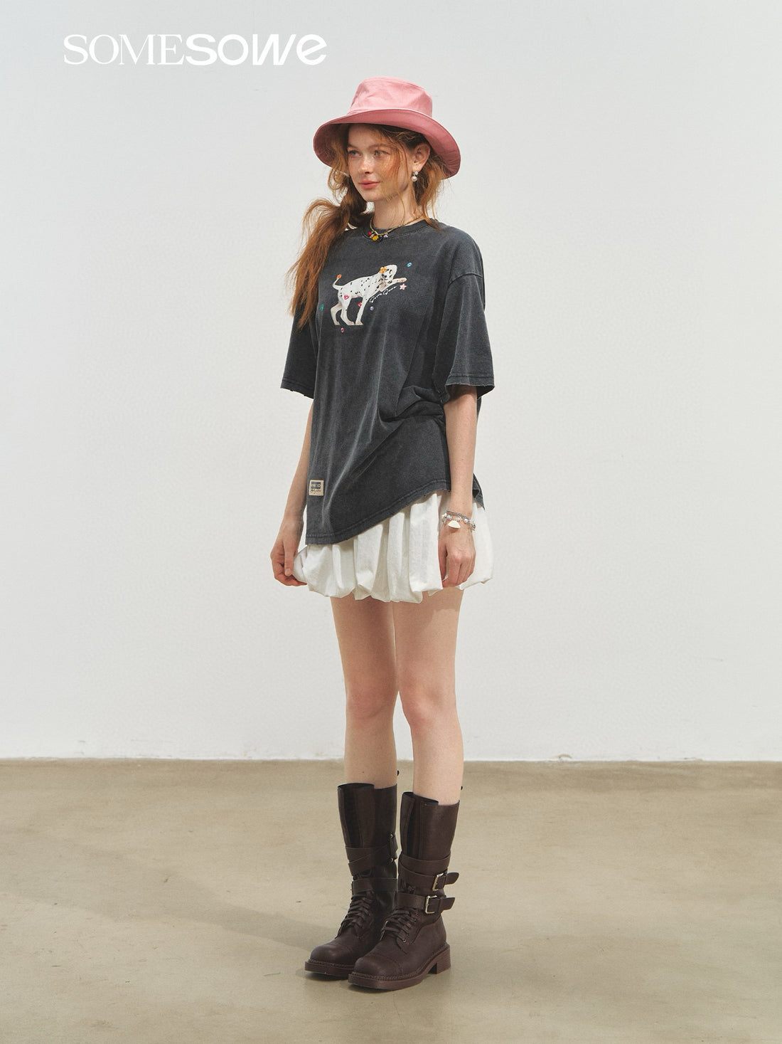 SOMESOWE S2508170 Wax spotted dog print T-shirt
