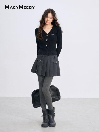 MacyMccoy MMC2025238 A-line high waisted pleated skirt