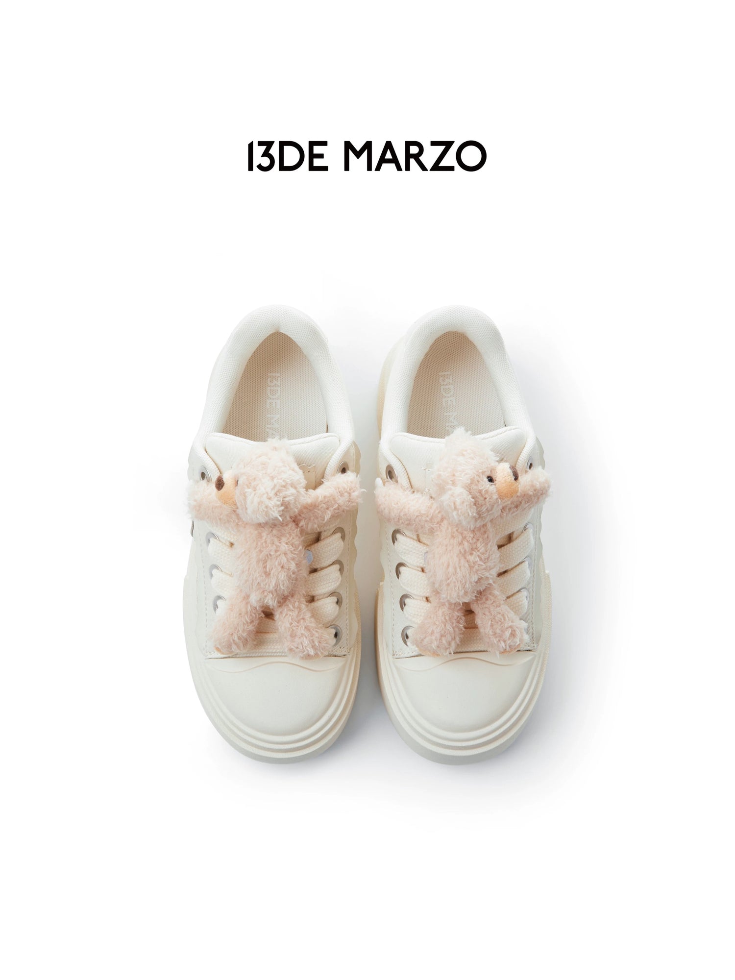 13DE MARZO Thick soled casual canvas shoes