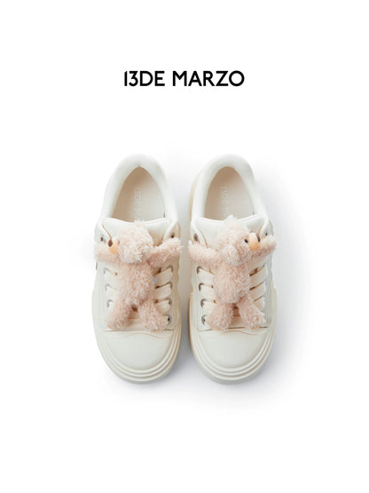 13DE MARZO Thick soled casual canvas shoes