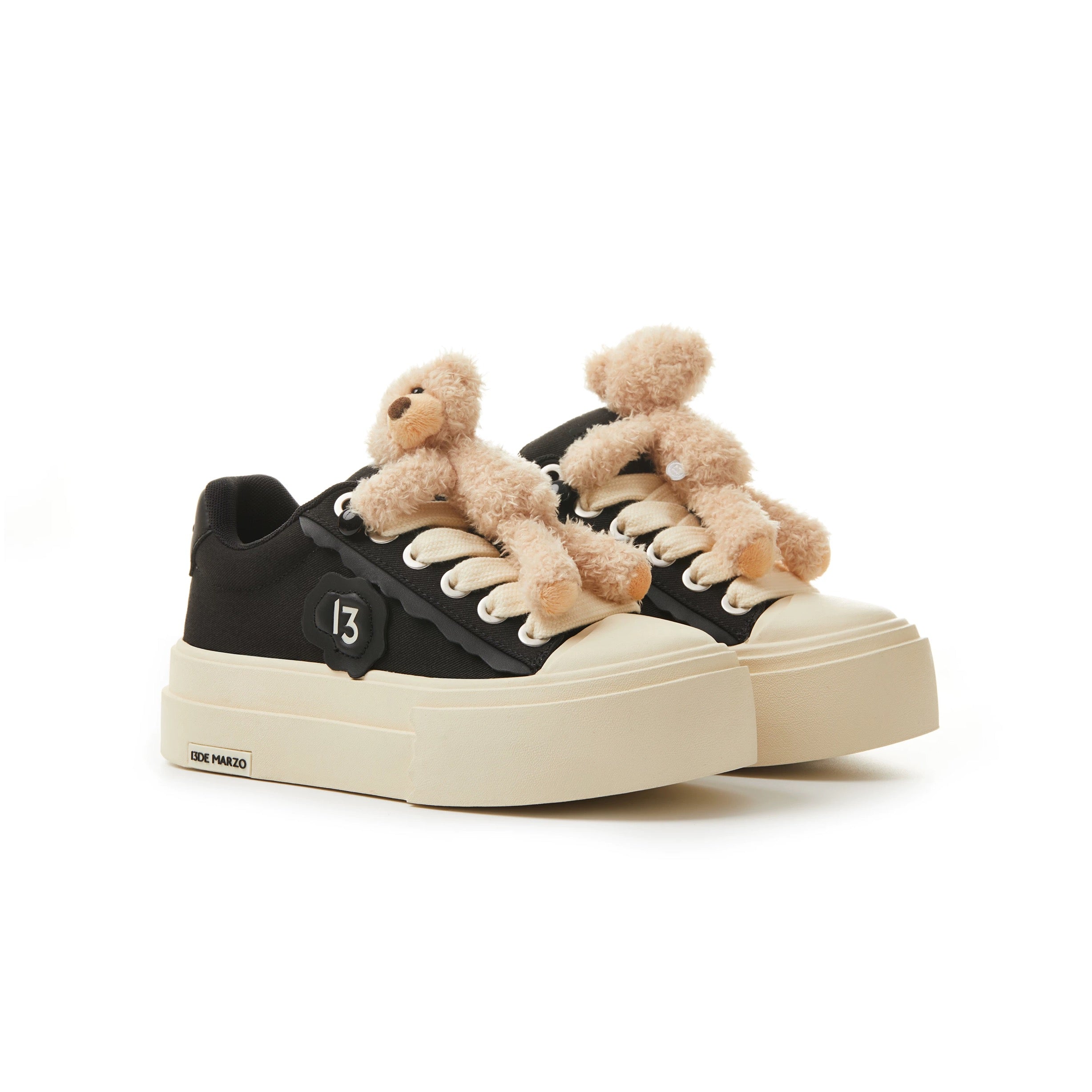 13DE MARZO Thick soled casual canvas shoes