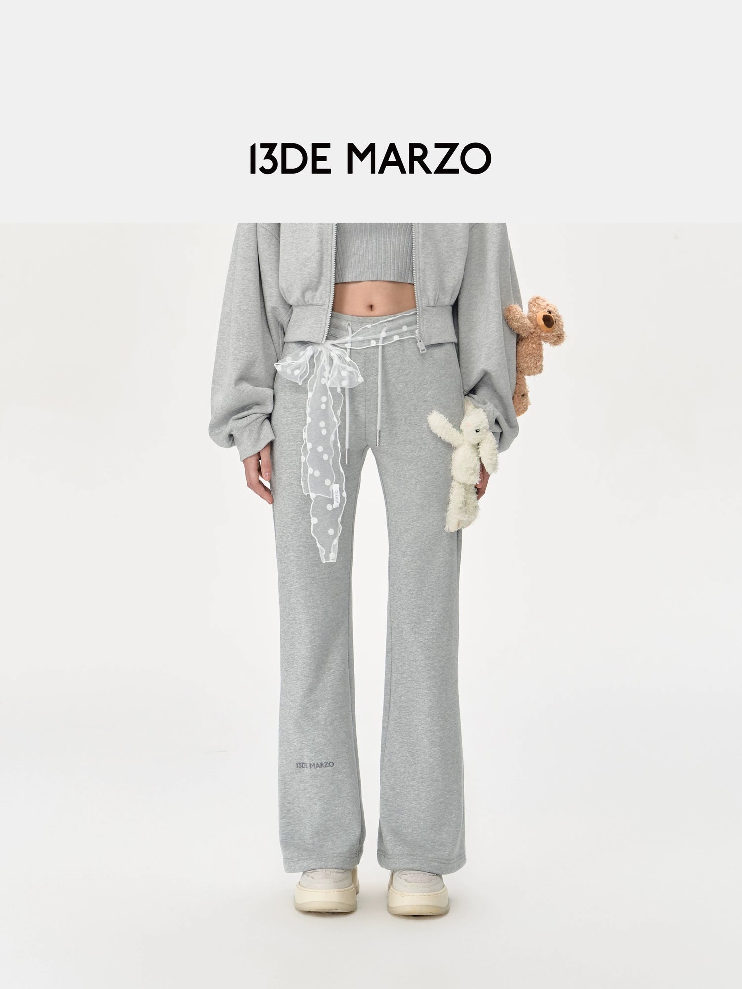 13DE MARZO Basic micro flared casual pants