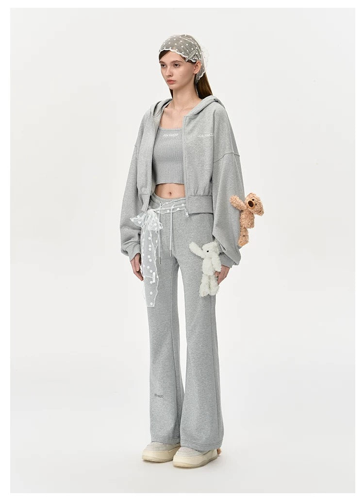 13DE MARZO Basic micro flared casual pants