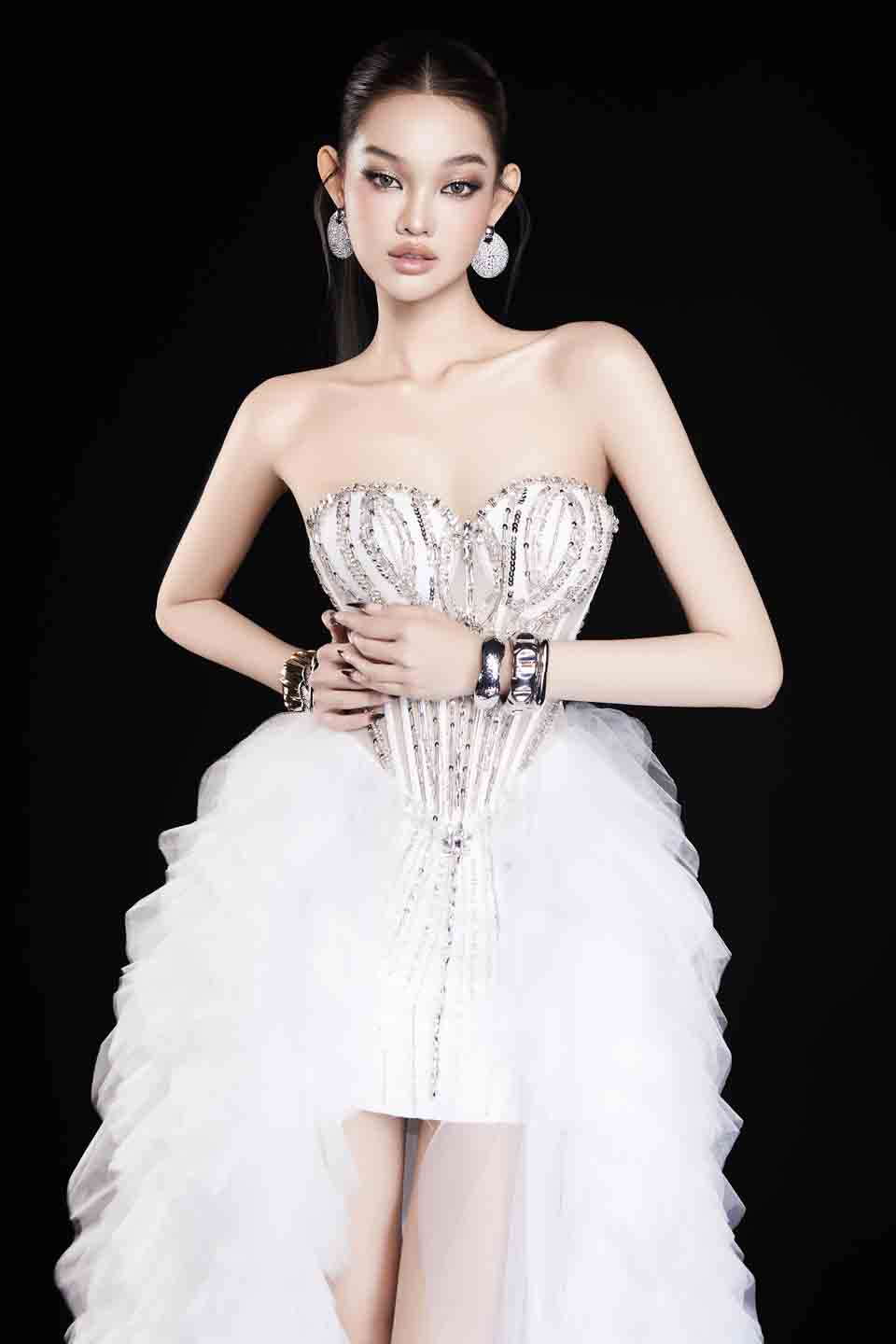 Bandage Dress Mesh trailing dress